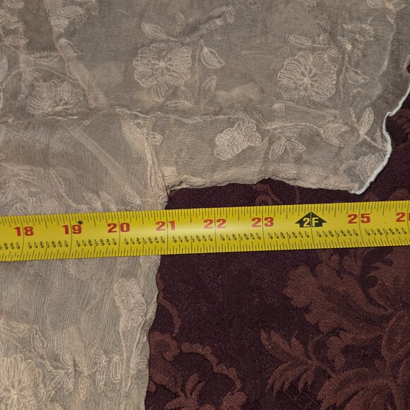 Magnolia Pearl Silk Embroiderer Dress Eyelet Lace in Dusky Peach Love Label - Picture 2 of 10